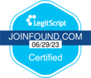 LegitScript. JoinFound.com. Certified. 